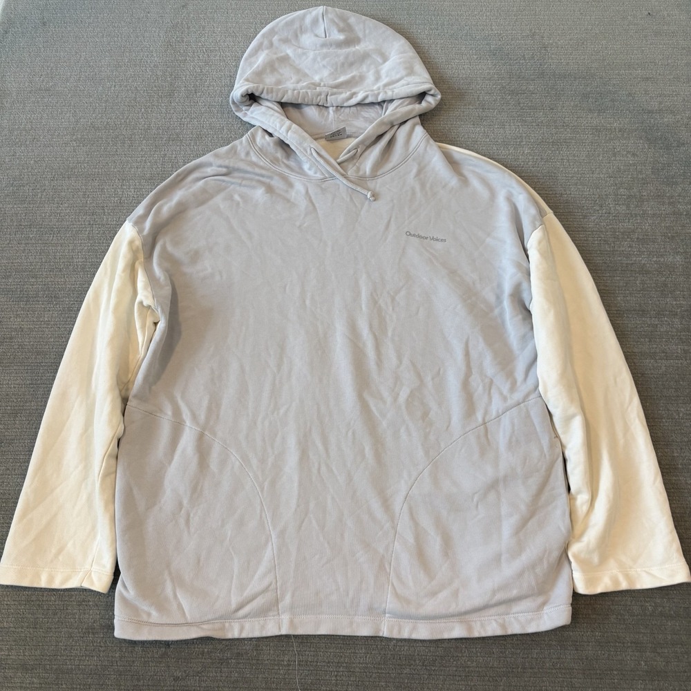 Outdoor Voices Soft‎ Cotton Oversized Hoodie Womens M Colorblock Stretch